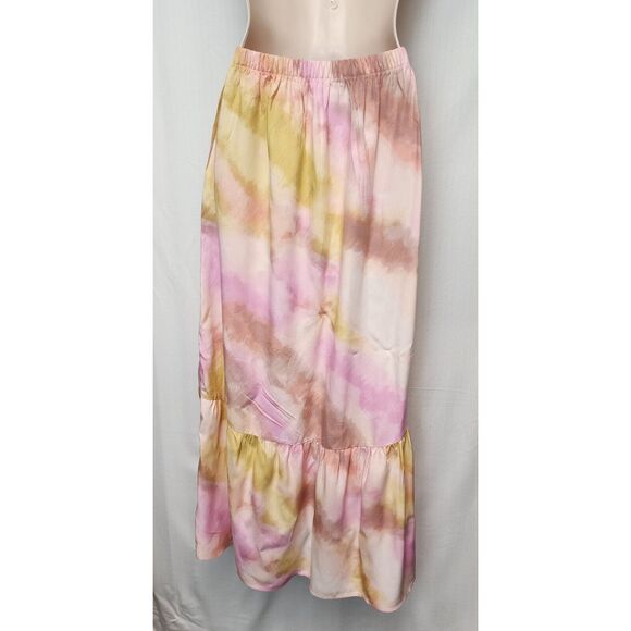 REWIND SKIRT Tie Dye Size Medium Juniors Midi Lo-Hi skirt Brand New - Picture 4 of 8